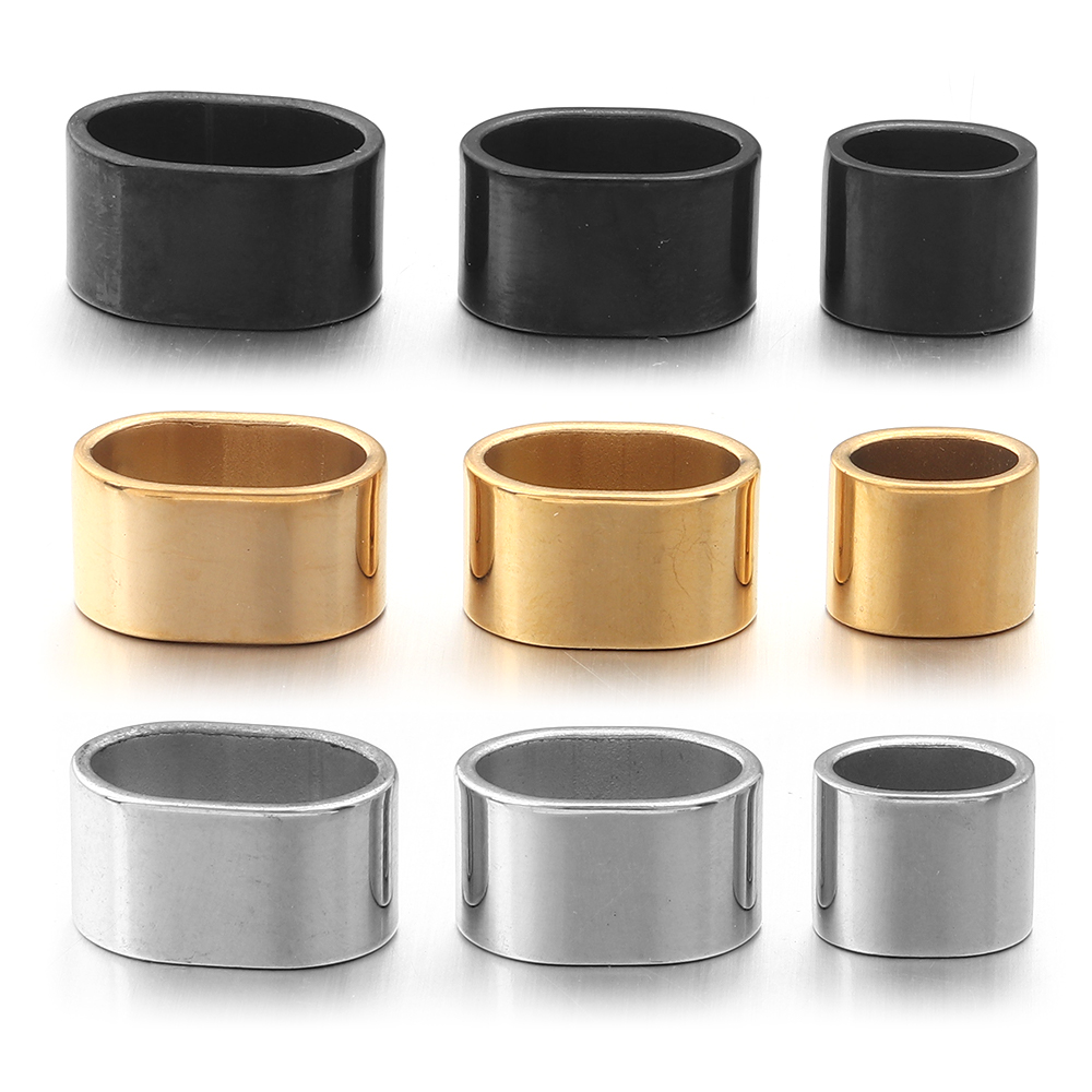 Patent Leather Shine - 6pcs Manik-manik Slider Tabung Baja Tahan