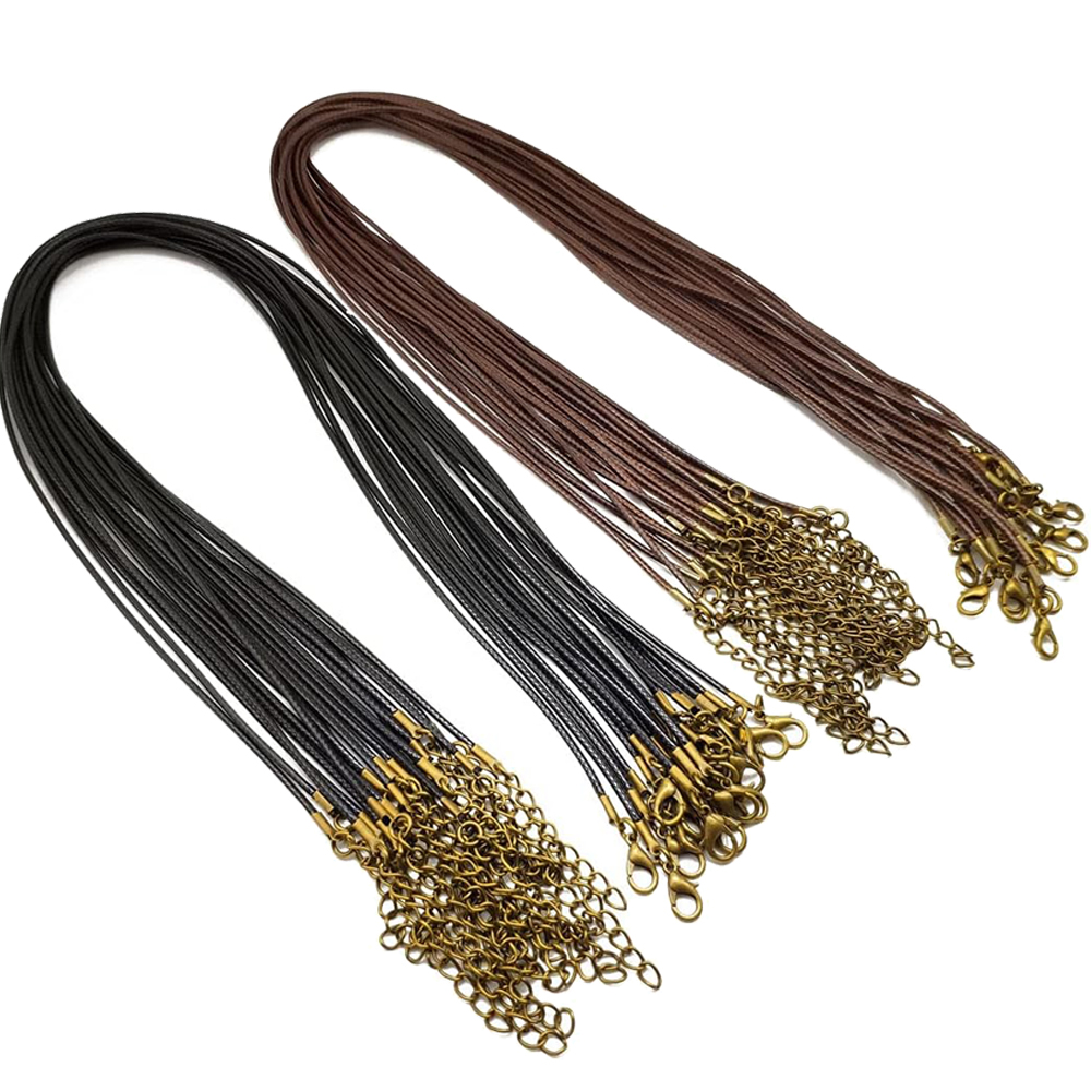 Patent Leather Shine - 20 pcs Tali Kalung Lilin Cokelat
