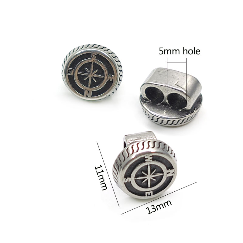 4Pcs Manik-Manik Spacer Baja T - Patent Leather Shine ulasan dan harga