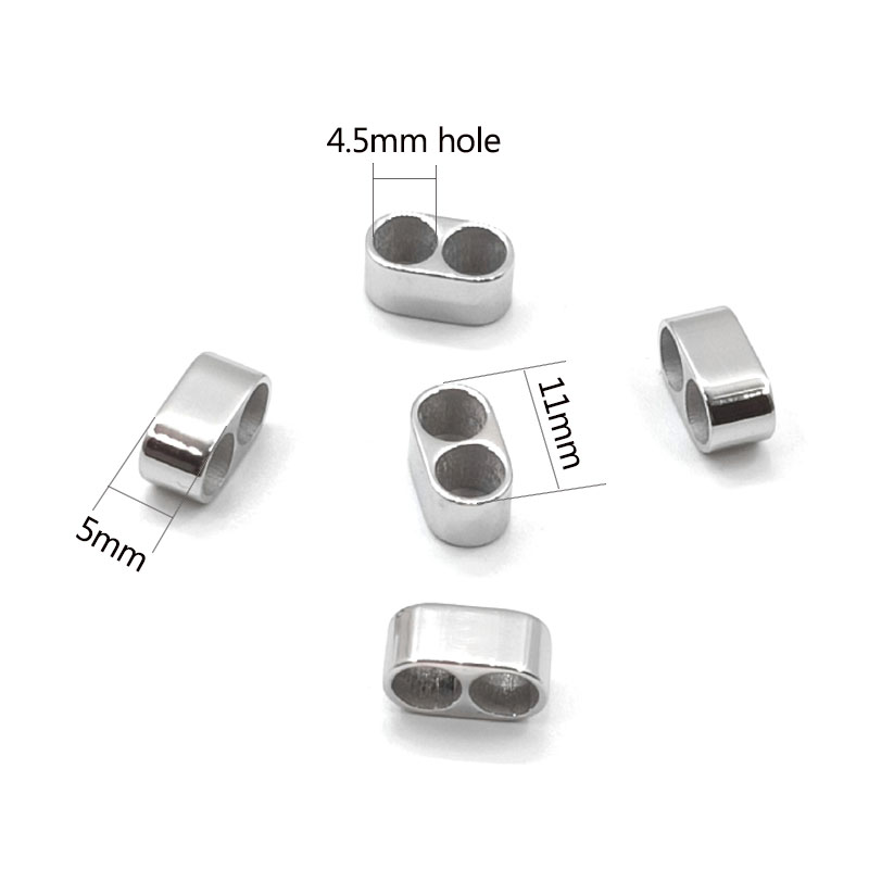 4Pcs Manik-Manik Spacer Baja T - Patent Leather Shine ulasan dan harga